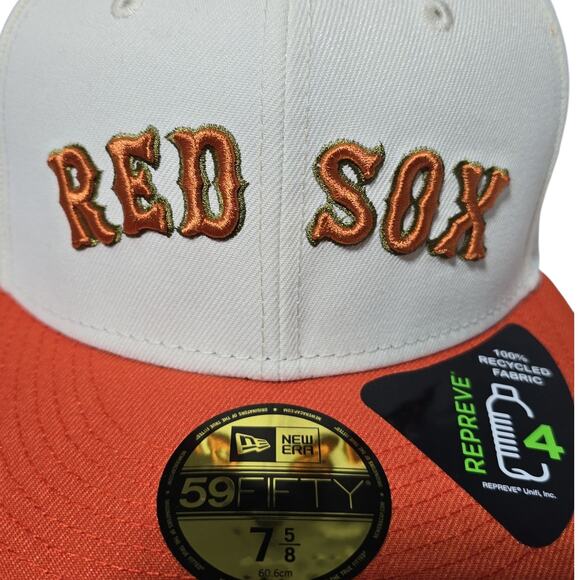 New Era 59Fifty Boston Red Sox 2004 World Series Patch Hat 7 5/8 REPREVE MLB Cap - Picture 2 of 10